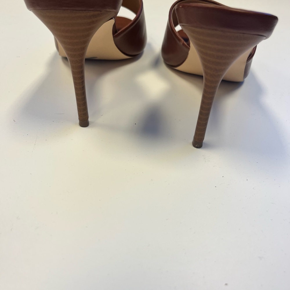 Brown Leather High Heel Shoes - Picture 3 of 5